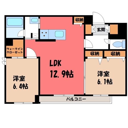 江曽島駅 徒歩5分 2階の物件間取画像